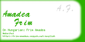 amadea frim business card
